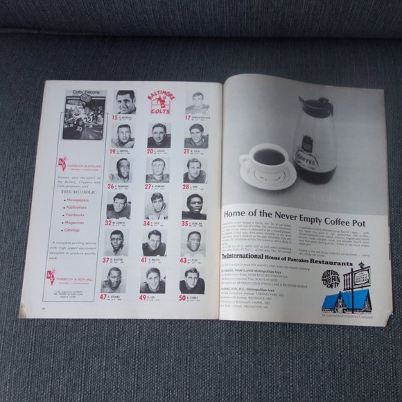 Baltimore Colts vs Atlanta Falcons Memorial Stadium November 30 1969 Program - Picture 14 of 14